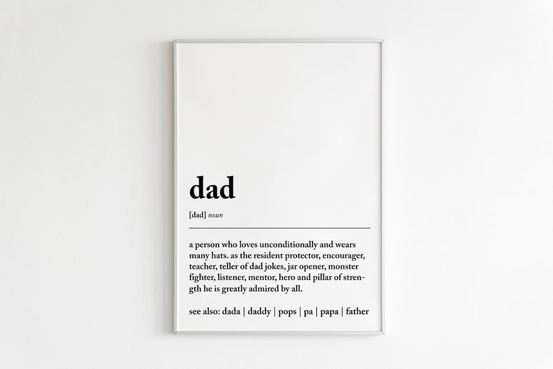 fathers day gift from daughter dad definition print gifts for dad gifts for him new dad gifts father's day gift digital download image 5