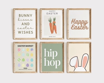 Easter Gallery Wall Art Prints: Set of 6 (Digital Download)