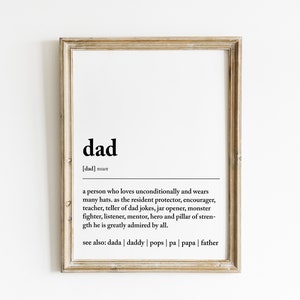 fathers day gift from daughter dad definition print gifts for dad gifts for him new dad gifts father's day gift digital download image 1
