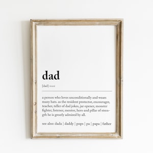 fathers day gift from daughter | dad definition print | gifts for dad | gifts for him | new dad gifts | father&#39;s day gift | digital download