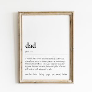 fathers day gift from daughter dad definition print gifts for dad gifts for him new dad gifts father's day gift digital download image 1