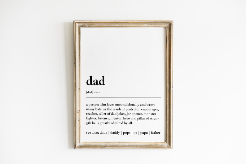 fathers day gift from daughter dad definition print gifts for dad gifts for him new dad gifts father's day gift digital download image 1