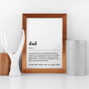 fathers day gift from daughter dad definition print gifts for dad gifts for him new dad gifts father's day gift digital download image 2