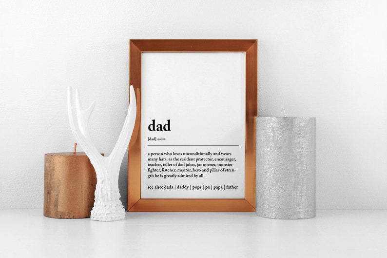 fathers day gift from daughter dad definition print gifts for dad gifts for him new dad gifts father's day gift digital download image 2