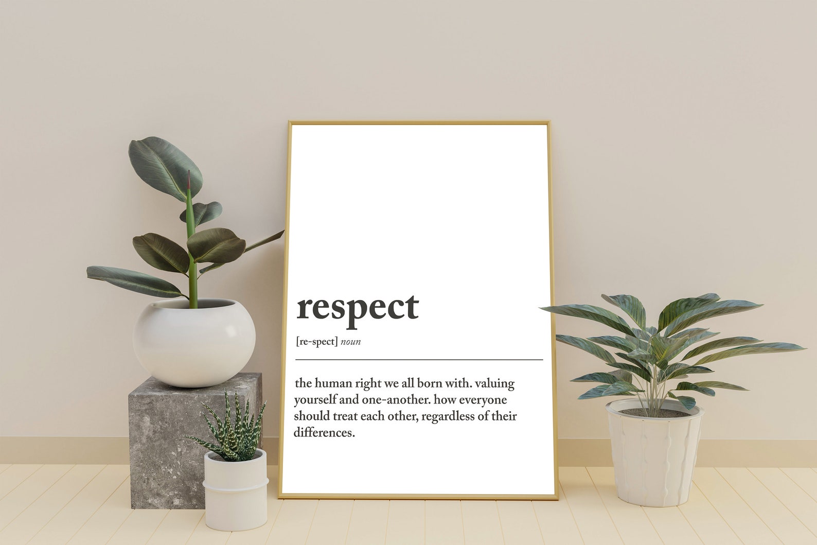 Respect Definition, Printable Wall Art, Respect Poster, Respect Quote