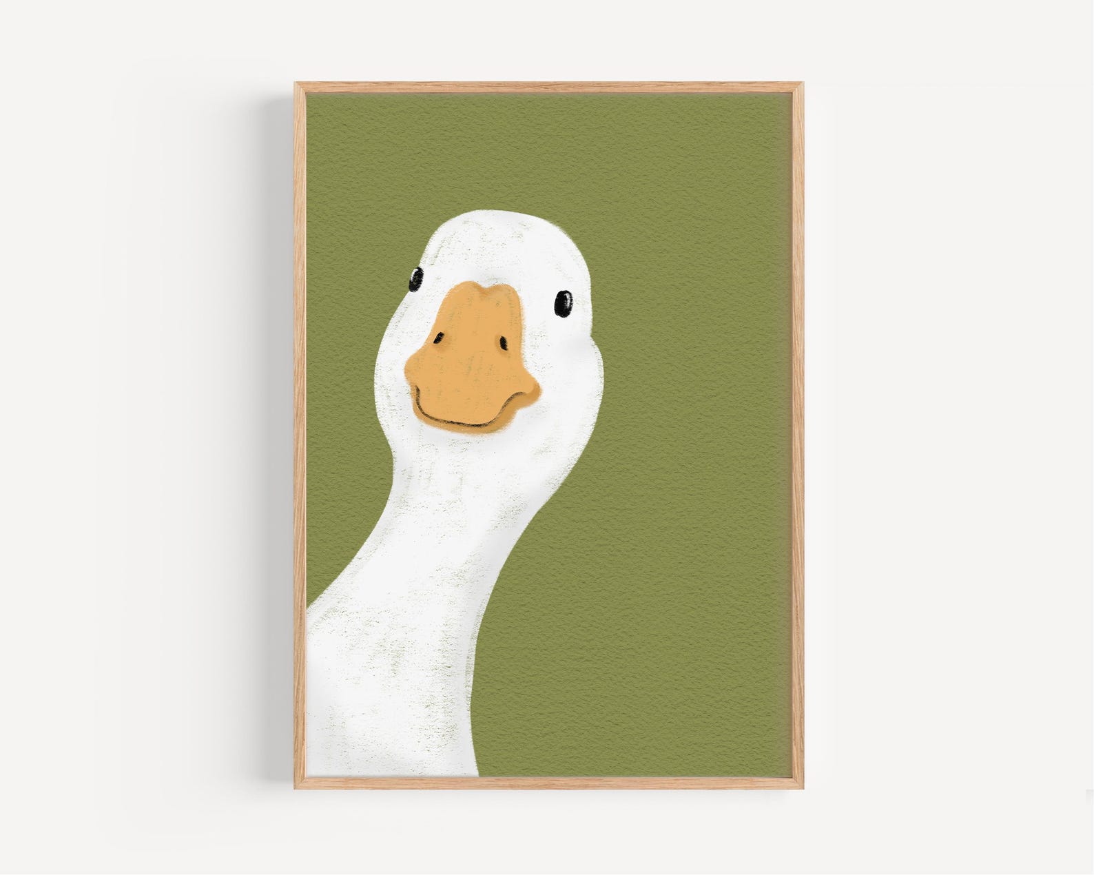 Sage Green Goose Wall Art Set of 6 – Farmhouse Nursery Decor, Kids Room ...