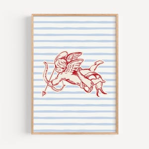 Cupid Cherub Digital Wall Art Printable | Vintage Valentine Decor | Romantic Angel Poster Download For Home, Wedding & More | Valentine Gift