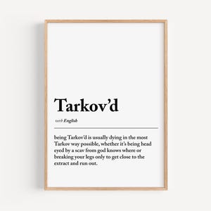 Tarkov'd Gaming Print: FPS Game Room Decor (Digital Download)