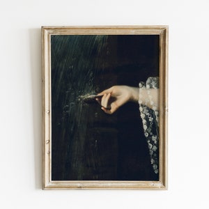 Victorian Hand Portrait: Dark Academia Moody Art (Printable Wall Art)