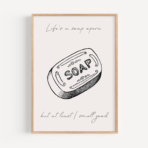 Arte de baño con jabón vintage: Decoración divertida para baños (Descarga digital)