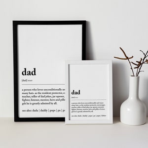 fathers day gift from daughter dad definition print gifts for dad gifts for him new dad gifts father's day gift digital download image 8