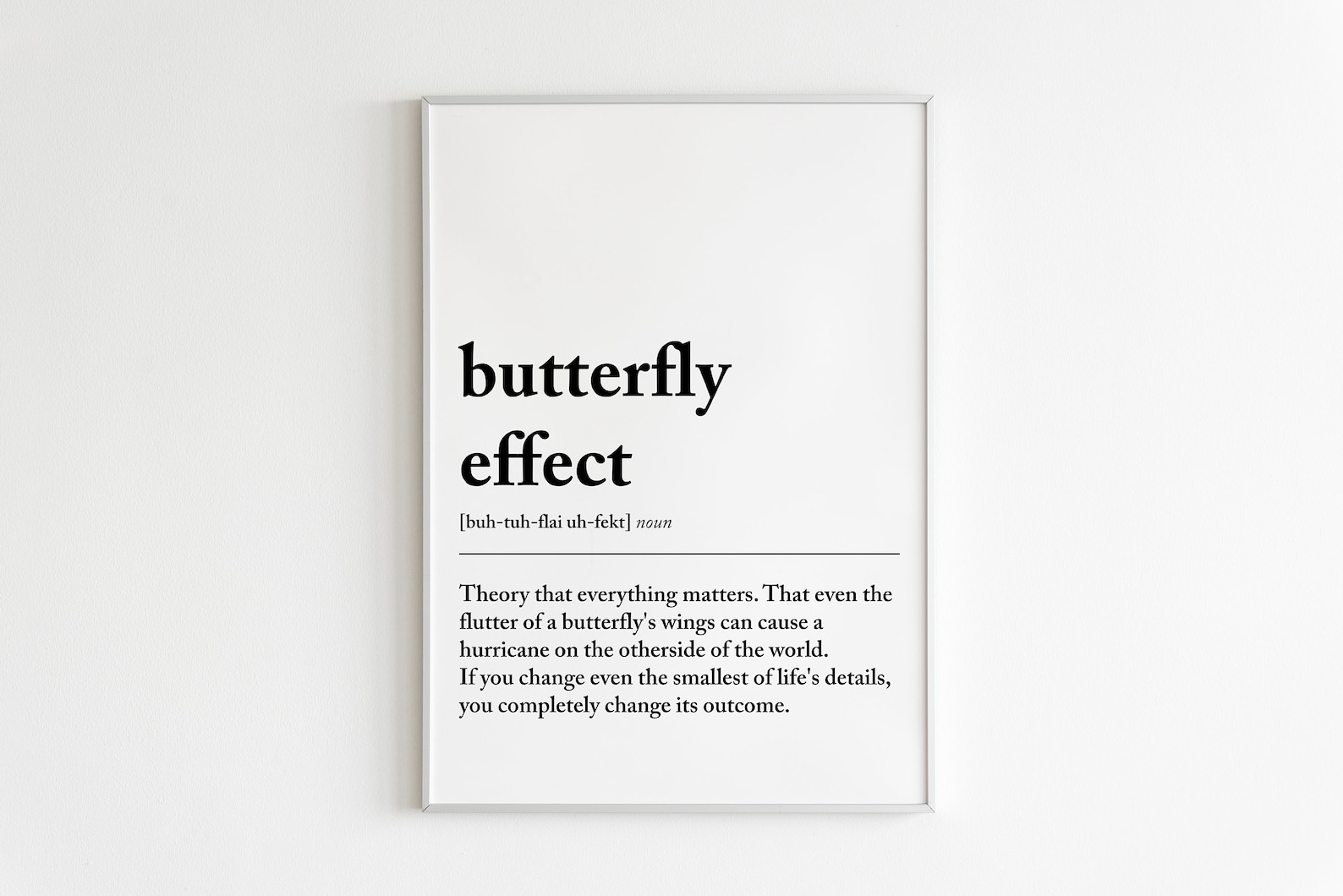 Butterfly Effect Definition Butterfly Effect Poster Etsy