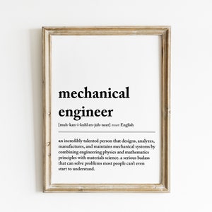 Mechaniker Definition Druck | mechaniker techniker geschenke | Geschenk für Techniker | Techniker Büro Deko | grad Geschenk | digitaler Download