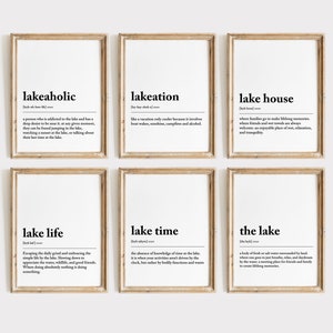 Lake Definition Art Prints: Lake House Decor (Digital Download)