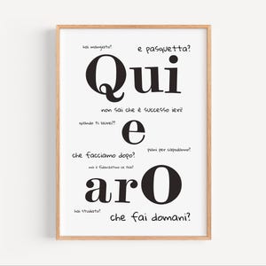 Italian Quote Typography Print: Funny Kitchen Wall Art (Digital Download)