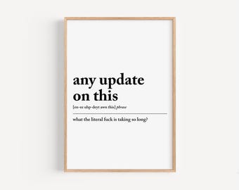 Funny Office Definition Print: Cubicle Wall Art (Digital Download)