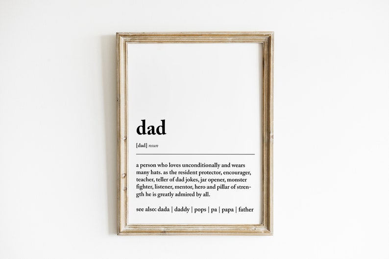 fathers day gift from daughter dad definition print gifts for dad gifts for him new dad gifts father's day gift digital download image 6
