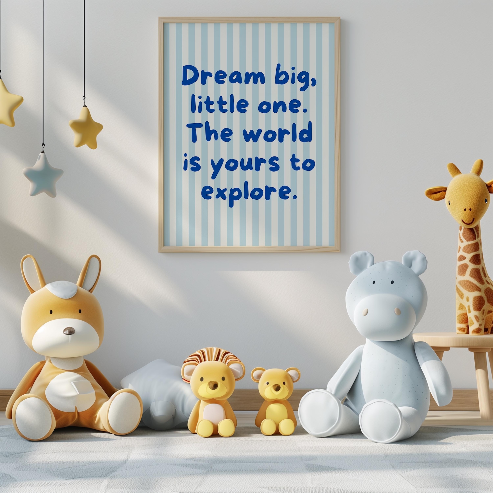 Dream Big Little One Nursery Print: Inspirational Kids Room Decor ...