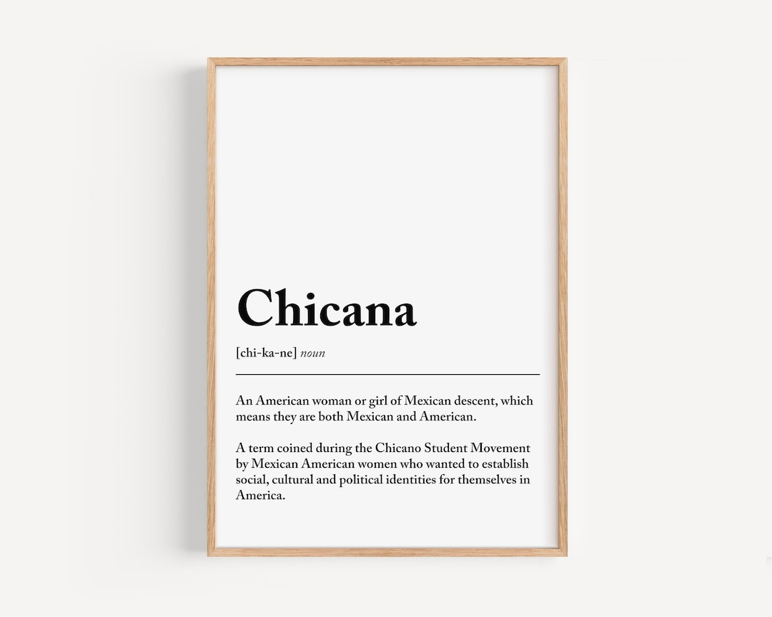 Chicana Definition Art Print: Mexican-american Heritage (digital ...