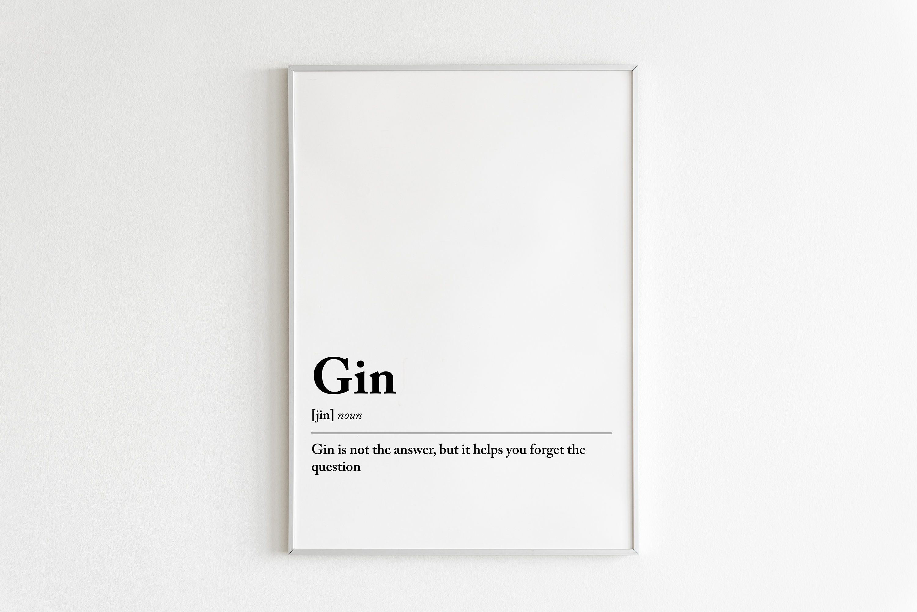 Gin Definition Print Gin Bar Print Gin Wall Art Gin Lover Gift