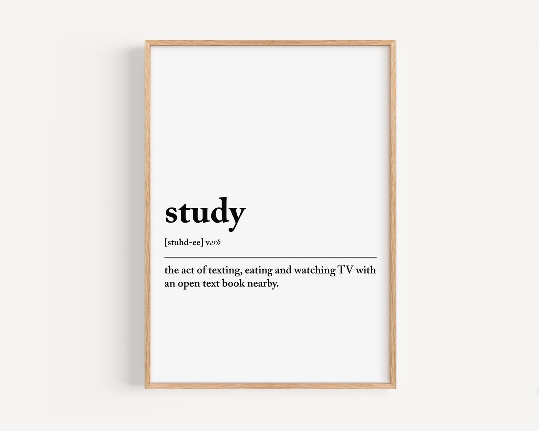 Study Definition Print: Teen Dorm Decor (digital Download) - Etsy