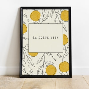 la dolce vita | italian wall art | bar cart decor | living room wall art | minimalist home decor | digital download | italian gift