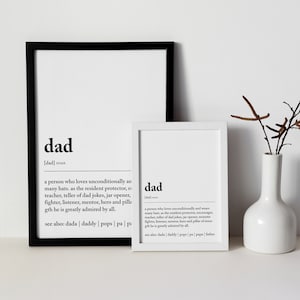 fathers day gift from daughter dad definition print gifts for dad gifts for him new dad gifts father's day gift digital download image 3