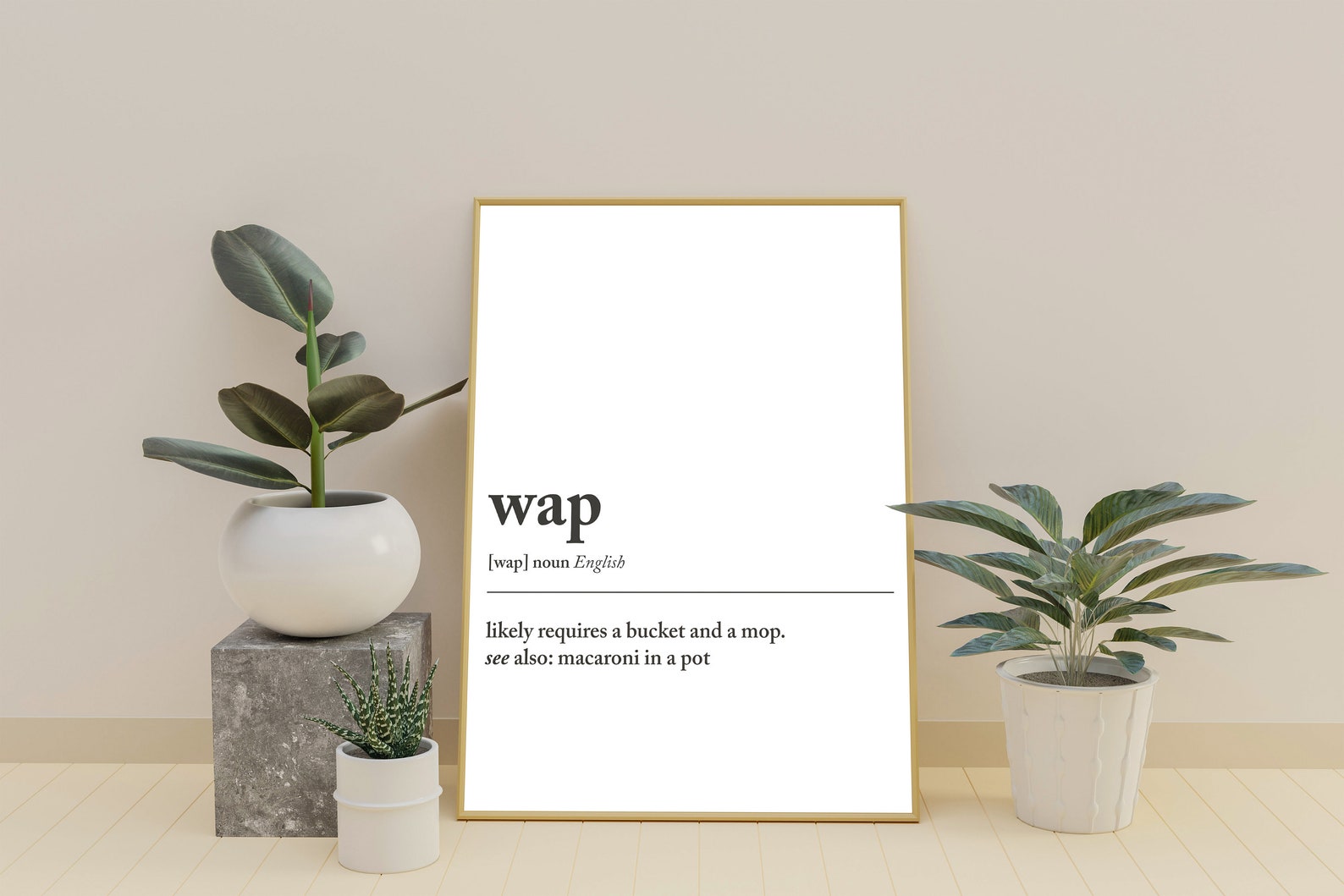 Wap definition print wap art print funny home decor dorm Etsy