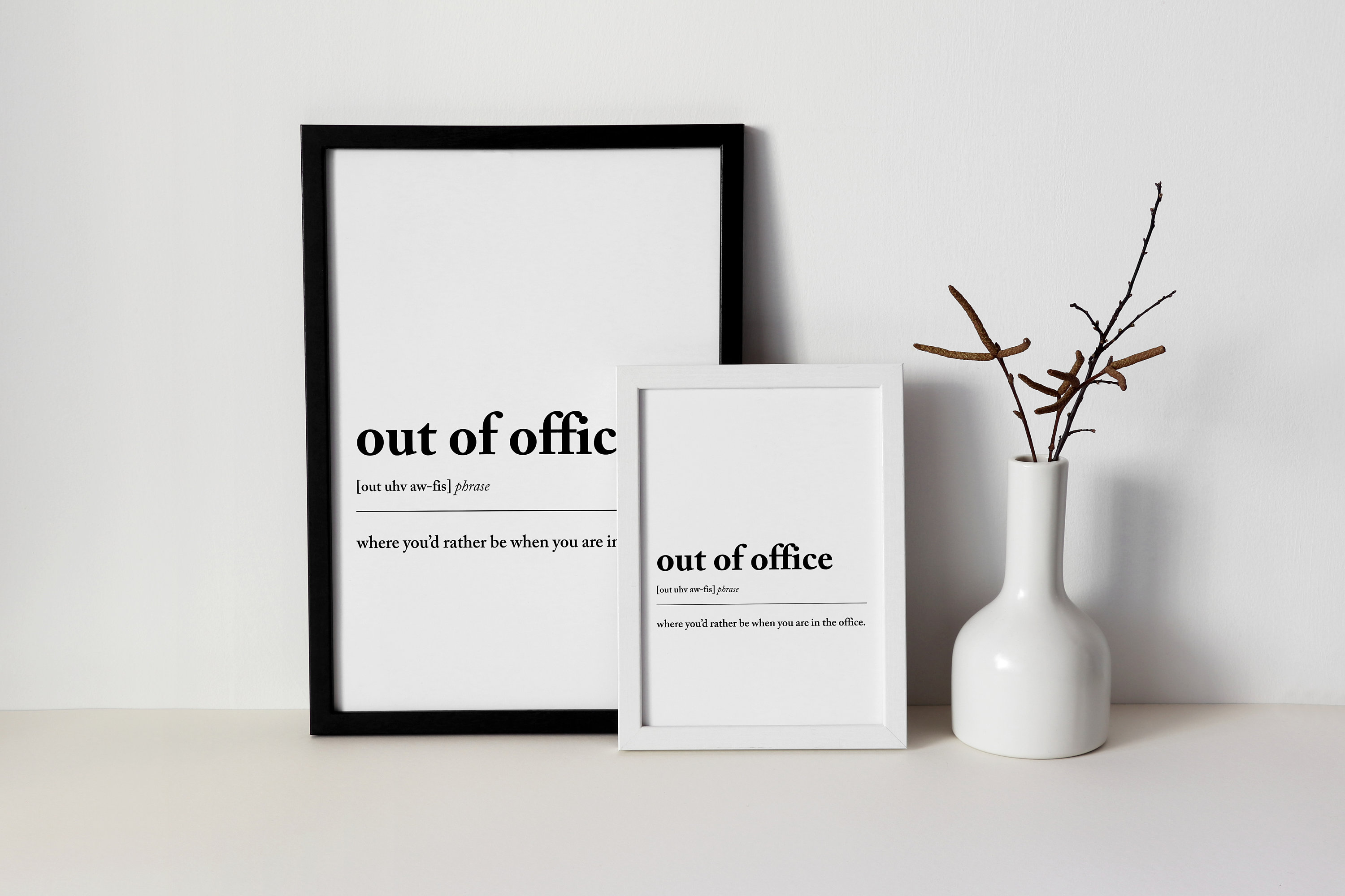 Out of Office Definition Print Home Office Decor Cubicle Decor Funny