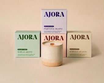 Ajora Refillable Wood Wick Candle
