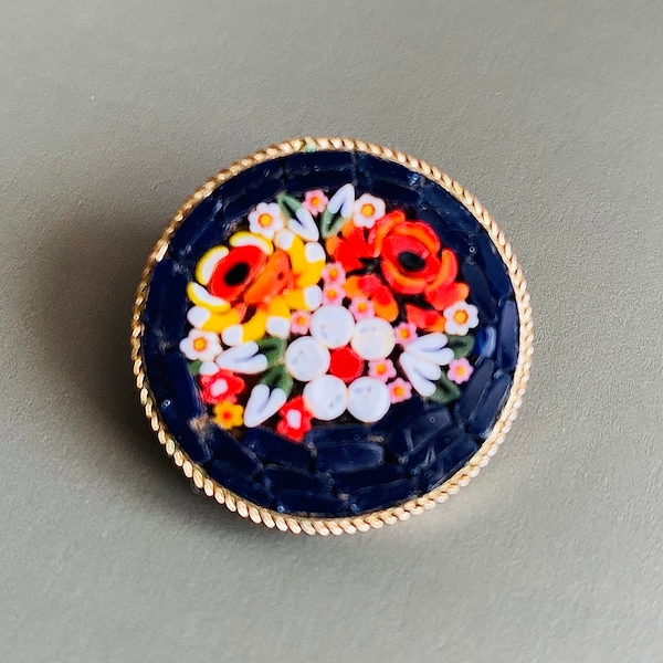 Broche Pendentif Bouquet Fleurs Cristal Autrichien Noir - Bijou Fantaisie Pour Femmes, Avec Boîte Cadeau