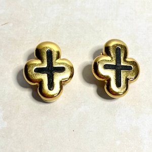 Agatha Paris - Rare Vintage Earrings Stylized Cross-shaped