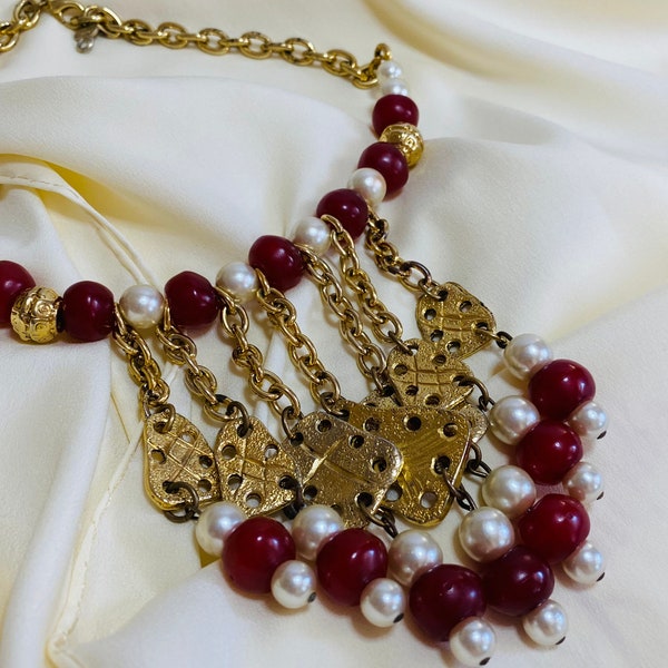 Joli collier artisanal des années 80