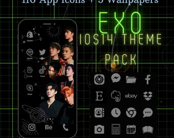 KPOP EXO IOS 14 App Icons Wallpaper | Dont Fight The Feeling Theme Iphone Deco | Homescreen Icons