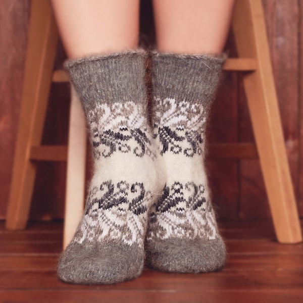 Thick Winter Wool Socks, Great High Quality Wool Socks, Christmas Holiday Gift Idea for Him and Her Soft and Cozy Winter Pattern Socks
