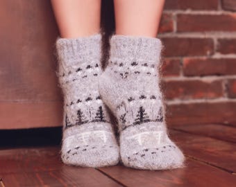 Wool Low-Cut Thick Socks, Hygge Thick Winterwear Socks, Soft Wool Ankle Socks, Winter Reflections