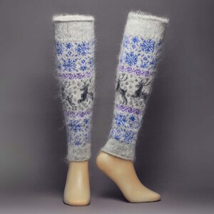 Women's Wool Leg Warmers Great Warm Leggings for Winter Fashion or Sustainable Gifting image 3