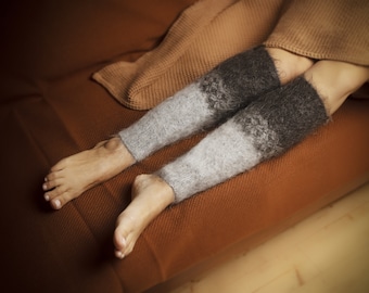 Soft Wool Leg Warmers Extra Thick, Fuzzy Women&#39;s Leg Warmers,  Polar Peak