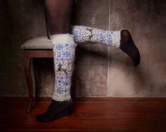 Women's Wool Leg Warmers Great Warm Leggings for Winter Fashion or Sustainable Gifting