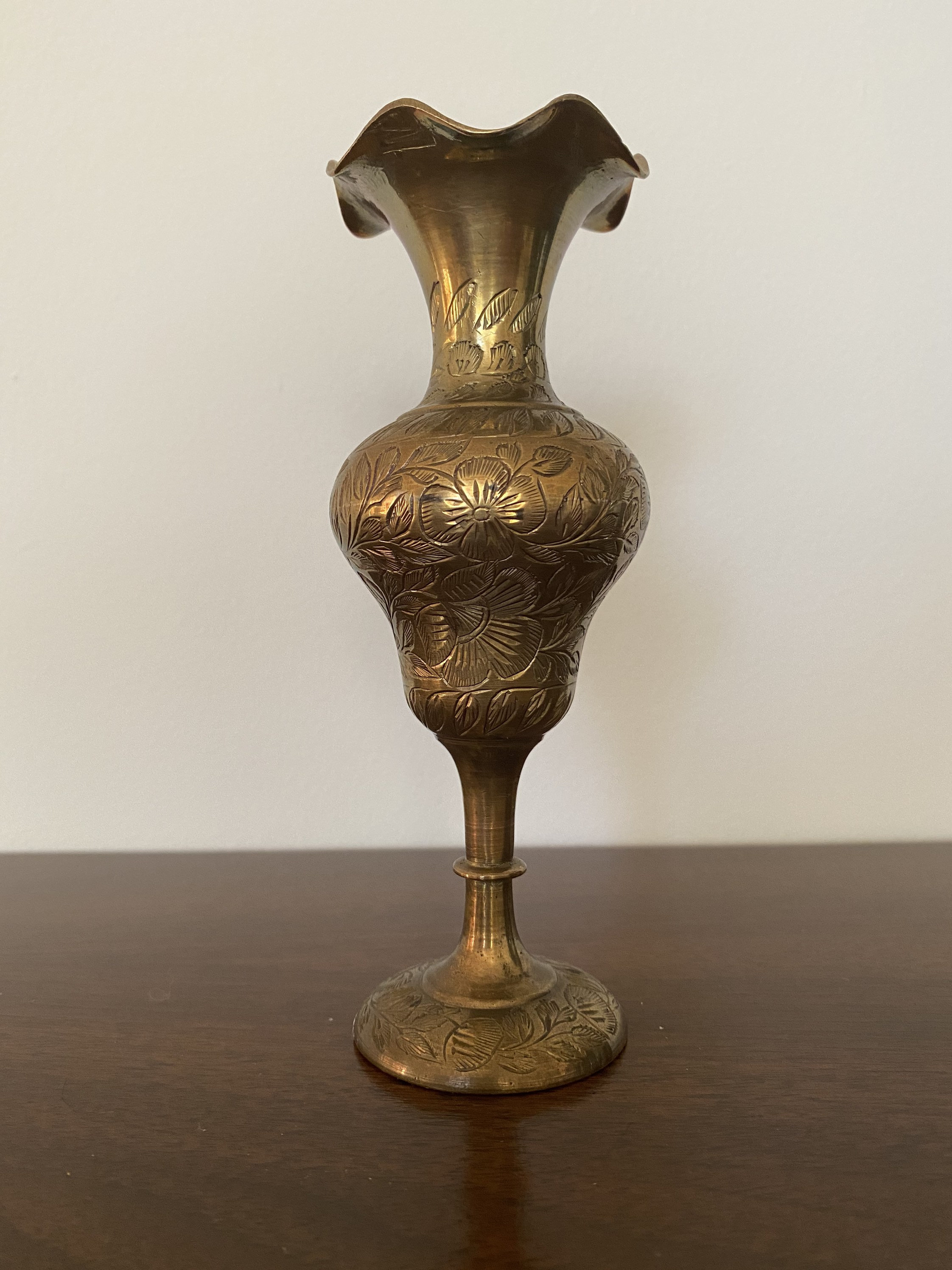 Fluted Brass Vase Etsy
