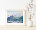 Long live all the mountains we moved hand painted acrylic painting, Unframed Print & Poster, Mountain Art