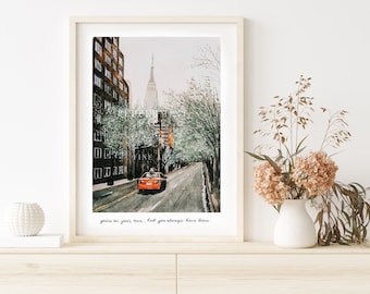 You're On Your Own, Kid watercolor painting, take the moment and taste it, Midnights, Unframed Print and Poster, New York City, unframed