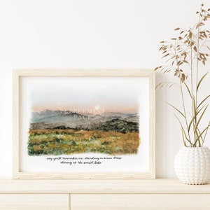 say you'll remember me, art print and poster, sunset painting, 1989, unframed