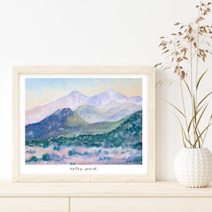 Estes Park Colorado Hand Painted Acrylic Art Print (signed, unframed)