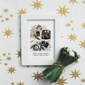 Hold on to the memories, they will hold on to you, hand painted watercolor, New Years Day, Rep, unframed