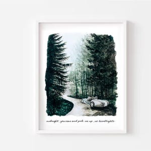 Style Hand Painted Watercolor, Art Print and Poster, unframed