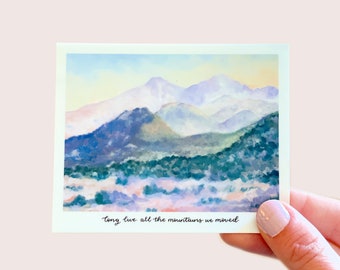 Long Live Acrylic Painting Weatherproof Vinyl Sticker, long live all the mountains we moved, Speak Now