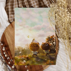 A4, A5 // Animal Cr "Nepp & Schlepp (Timmy, Tommy)" //Illustration, Malerei, Kunstdruck, Poster