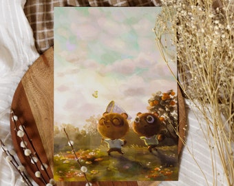 A4, A5 // Animal Cr "Nepp & Schlepp (Timmy, Tommy)" // Ilustracja, Malarstwo, Druk artystyczny, Plakat