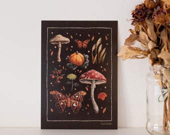 A4, A5 // Fall Autumn of New Horizons // illustration, drawing, art print, poster, nature study